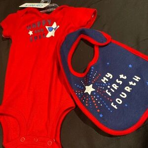 red and blue 4th of July babyboy outfit